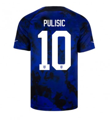Stany Zjednoczone Christian Pulisic #10 Koszulka Wyjazdowych MŚ 2022 Krótki Rękaw
